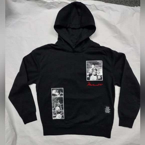 Muhammad Ali Black Logo Hoodie Men's Size L Stitched Autograph NEW! 🔥